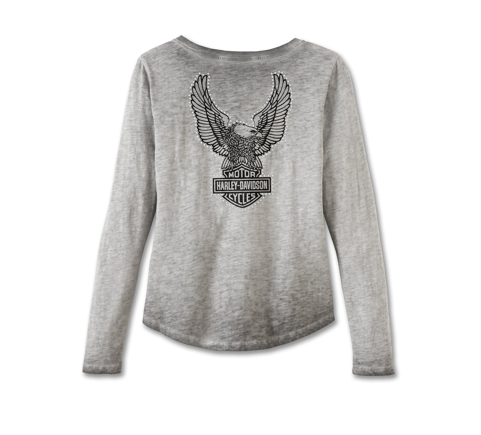 New Harley-Davidson® Authentic Women's Throttle Lace-Up Knit Top - Black Beauty