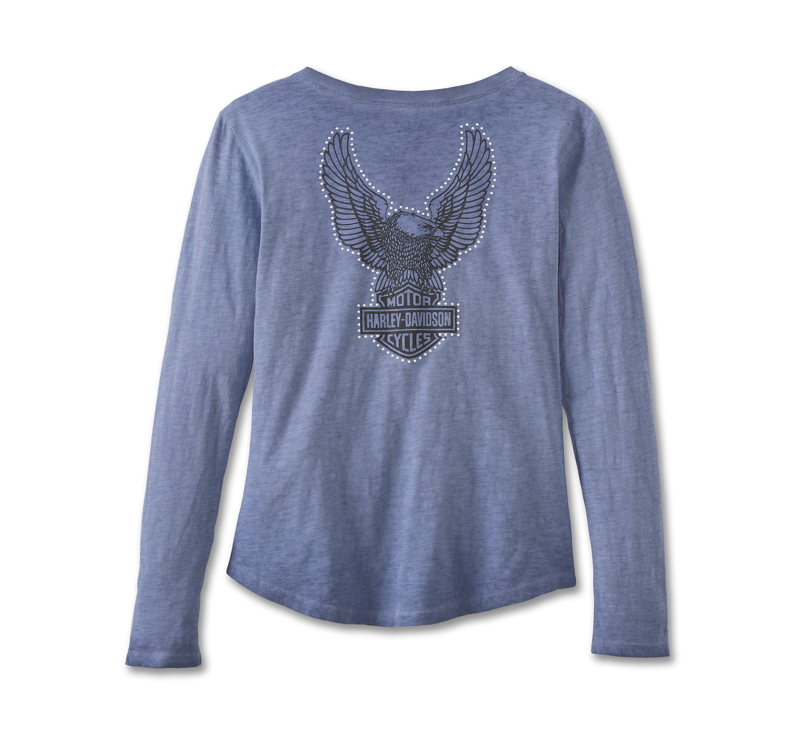 New Harley-Davidson® Authentic Women's Throttle Lace-Up Knit Top - Colony Blue
