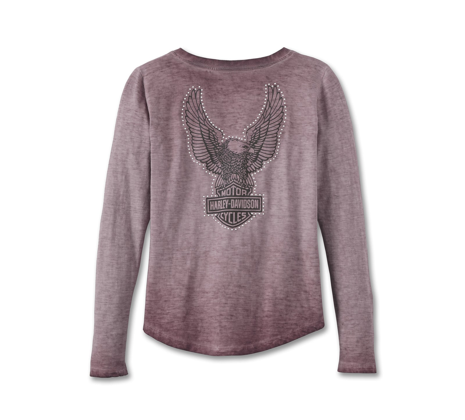 New Harley-Davidson® Authentic Women's Throttle Lace-Up Knit Top - Grape Shake