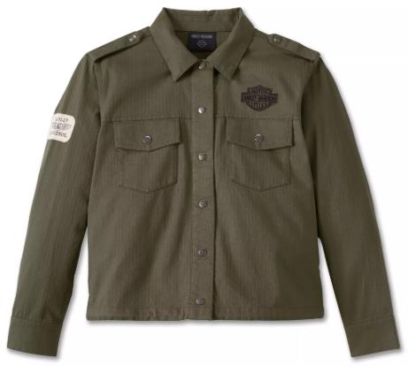 New Harley-Davidson® Authentic Women´s Anorak Jacket Division Twill Green