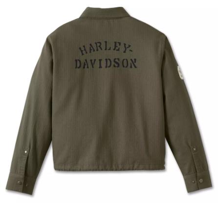 New Harley-Davidson® Authentic Women´s Anorak Jacket Division Twill Green