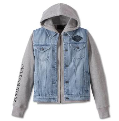 New Harley-Davidson® Authentic Women's Kickstart 3-in-1 Indigo Denim Jacket