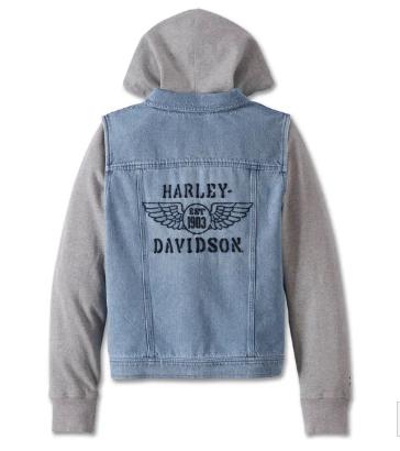 New Harley-Davidson® Authentic Women's Kickstart 3-in-1 Indigo Denim Jacket