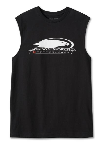 New Harley-Davidson® Authentic Men's Screamin' Eagle Muscle Tee Black