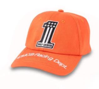 New Harley-Davidson® Authentic 1 Flat Brim Adjustable Cap - Vintage Orange