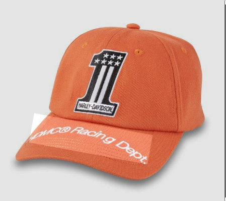 New Harley-Davidson® Authentic 1 Flat Brim Adjustable Cap - Vintage Orange