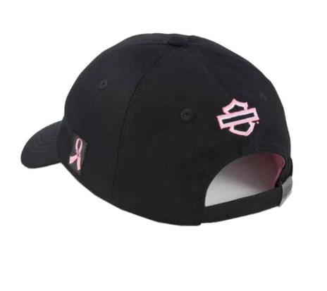 New Harley-Davidson® Authentic Women's Pink Label Adjustable Baseball Cap - Black