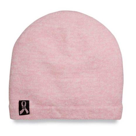 New Harley-Davidson® Authentic Women's Pink Label Patch Knit Beanie Hat - Rose Pink