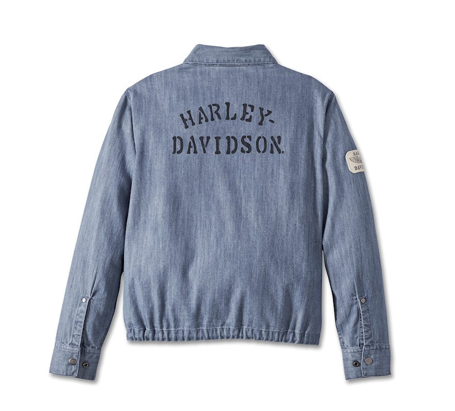 New Harley-Davidson® Authentic Women's Division Chambray Anorak Blouse / Jacket