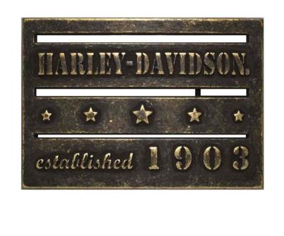 New Harley-Davidson® Authentic Men's Established 1903 Belt Buckle, Antique Brass