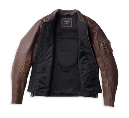 New Harley-Davidson® Authentic Men's Ventura 3-IN-1 Midweight Leather Jacket, Brown