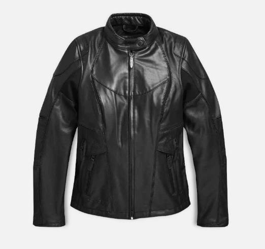 New Harley-Davidson® Authentic Women's FXRG Waterproof Leather Jacket Armor