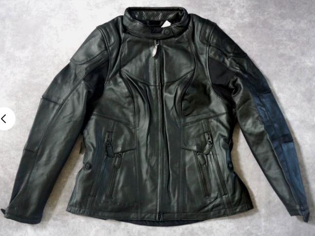 New Harley-Davidson® Authentic Women's FXRG Waterproof Leather Jacket Armor