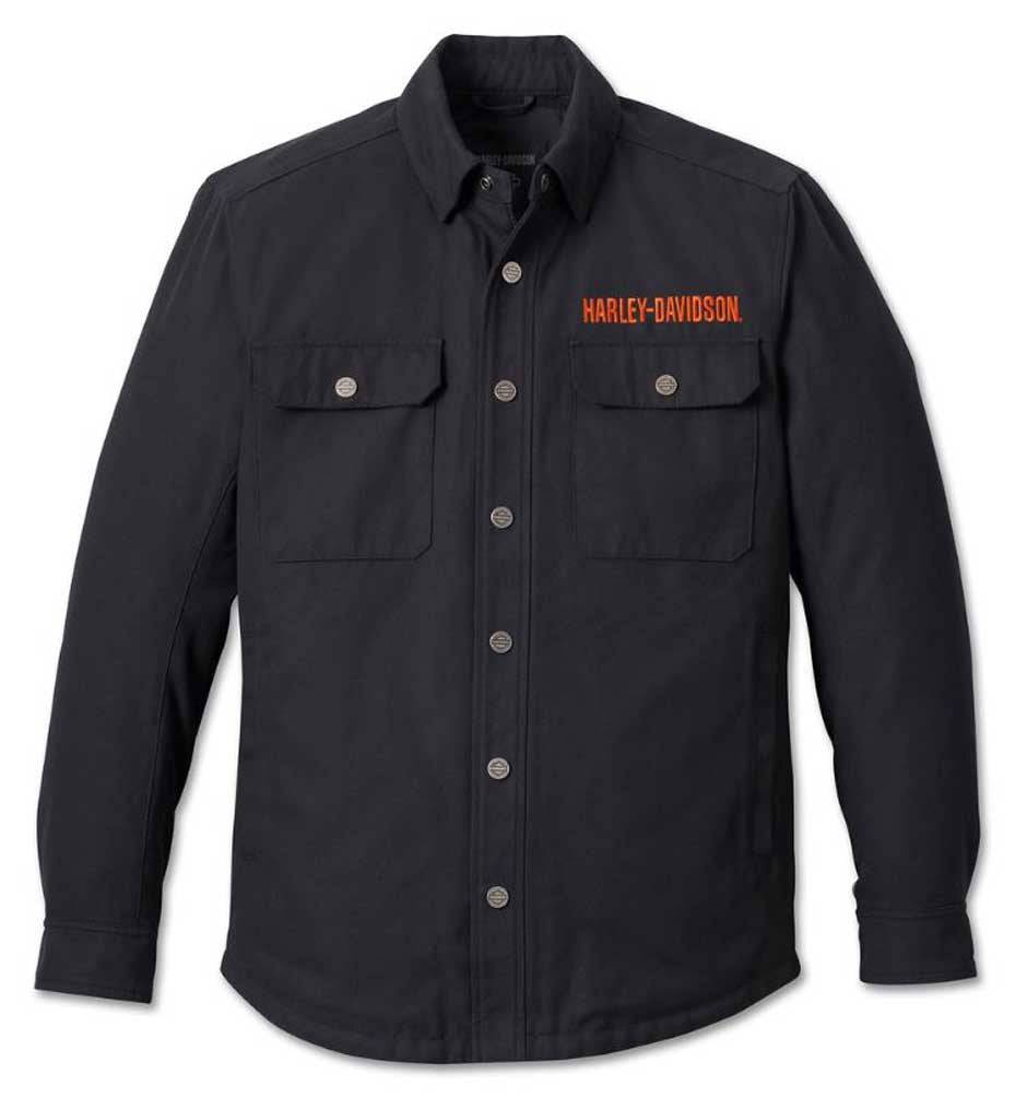 New Harley-Davidson® Authentic Men's Operative Riding Shirt Jacket - Black