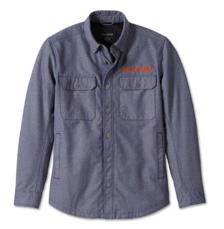New Harley-Davidson® Authentic Men's Operative Riding Shirt Jacket - Peacoat