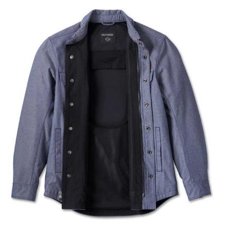 New Harley-Davidson® Authentic Men's Operative Riding Shirt Jacket - Peacoat