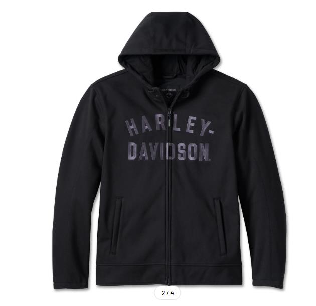 New Harley-Davidson® Authentic Men's Hooded Riding Jacket, Deflector– Windproof, Abrasion-Resistant – Black