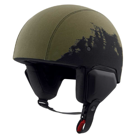 New Harley-Davidson® Authentic Men's Arterial Canvas B12 Half Helmet, Military Green