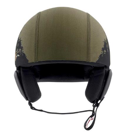 New Harley-Davidson® Authentic Men's Arterial Canvas B12 Half Helmet, Military Green