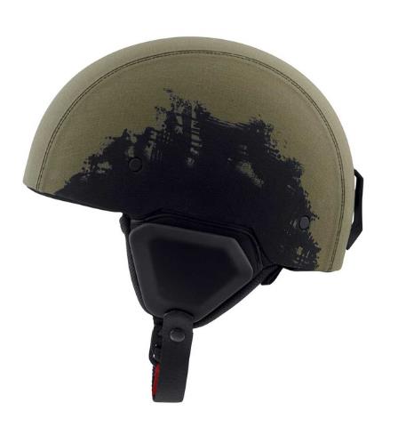 New Harley-Davidson® Authentic Men's Arterial Canvas B12 Half Helmet, Military Green