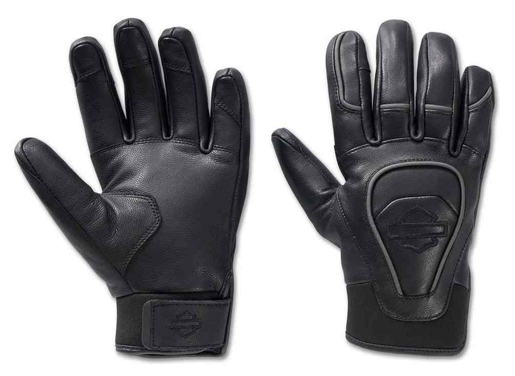 New Harley-Davidson® Authentic Women's Waterproof Ovation Leather Gloves - Black