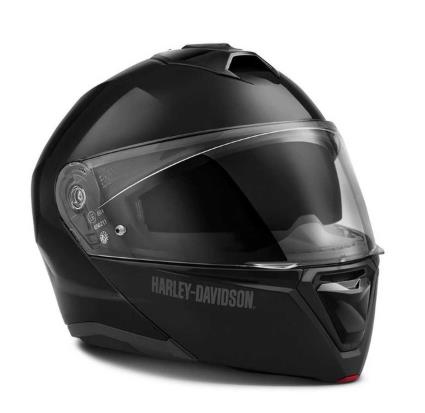 New Harley-Davidson® Authentic Men's Capstone Sun Shield Modular Helmet, Gloss Black