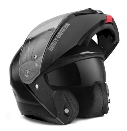 New Harley-Davidson® Authentic Men's Capstone Sun Shield Modular Helmet, Gloss Black