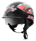 New Harley-Davidson® Authentic Women's Terrace Dream J03 Half Helmet, Black & Pink