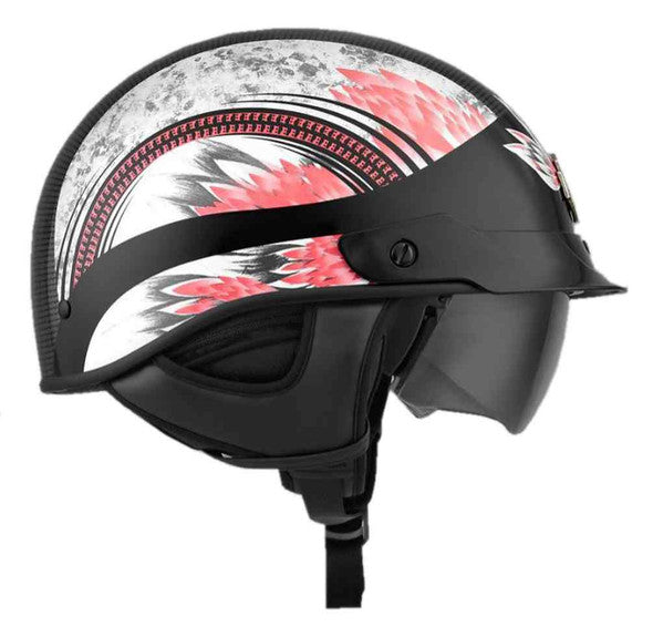 New Harley-Davidson® Authentic Women's Terrace Dream J03 Half Helmet, Black & Pink