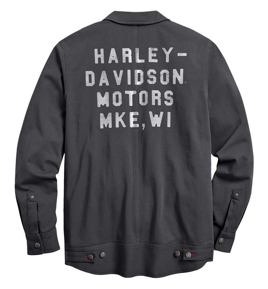 New Harley-Davidson® Authentic Men's #1 Stretch Slim Fit Casual Jacket - Asphalt