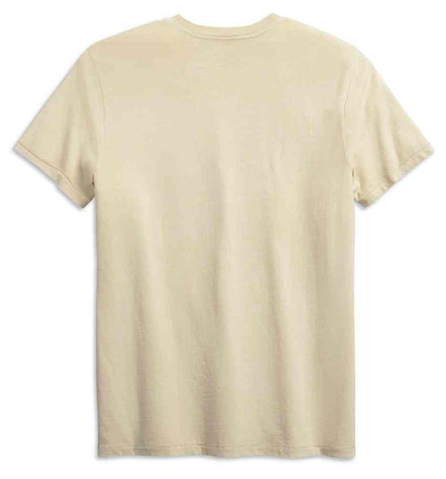 New Harley-Davidson® Authentic  Men's Crackle Slim Fit Short Sleeve Tee, Off-White