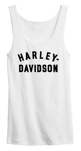 New Harley-Davidson® Authentic Women's Ultra Classic Racer Font Tank Top - White