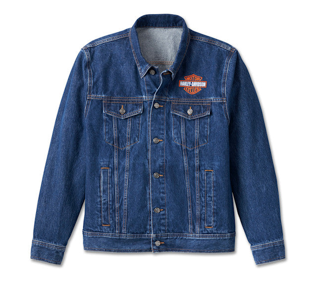 New Harley-Davidson® Authentic Men's Denim Jacket - Medium Wash Denim