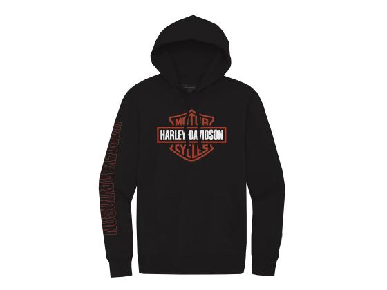 New Harley-Davidson® Authentic Hoodie Hallmark B&S Black