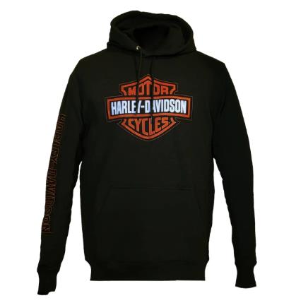 New Harley-Davidson® Authentic Hoodie Hallmark B&S Black