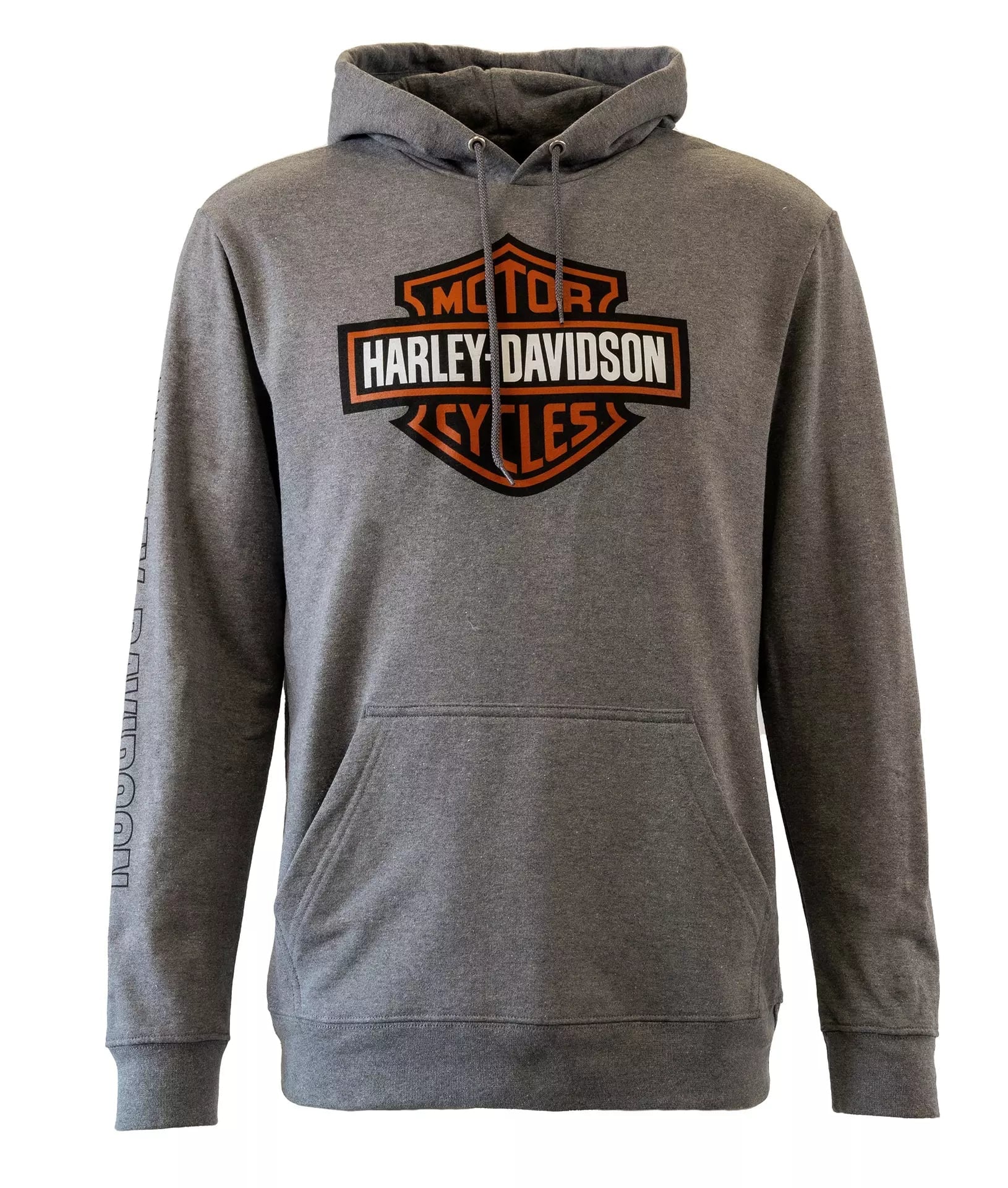 New Harley-Davidson® Authentic Men's Hallmark B&S Pullover Hoodie, Heather Gray