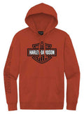 New Harley-Davidson® Authentic Men's Hallmark B&S Pullover Hoodie, Vintage Orange