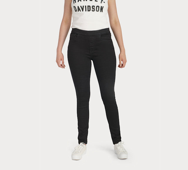 New Harley-Davidson® Authentic Women's  High Rise Skinny Pull On Jeans