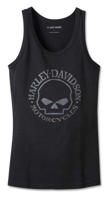 New Harley-Davidson® Authentic Women's Ultra Classic Skull Sleeveless Tank Top Black