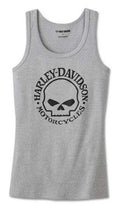 New Harley-Davidson® Authentic Women's Ultra Classic Skull Sleeveless Tank Top- Gray