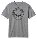 New Harley-Davidson® Authentic Men's Willie G Skull Short Sleeve Tee - Gray