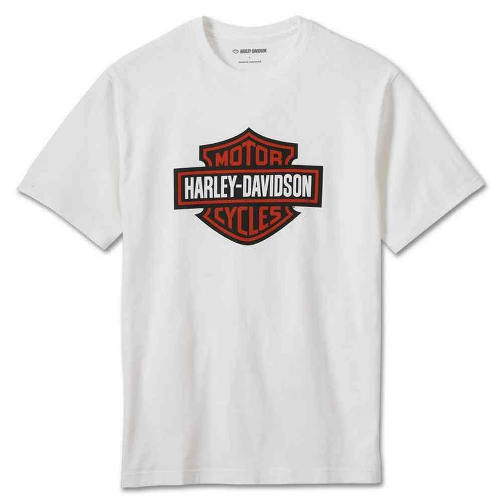 New Harley-Davidson® Authentic Men's Bar & Shield Logo Short Sleeve Tee - White