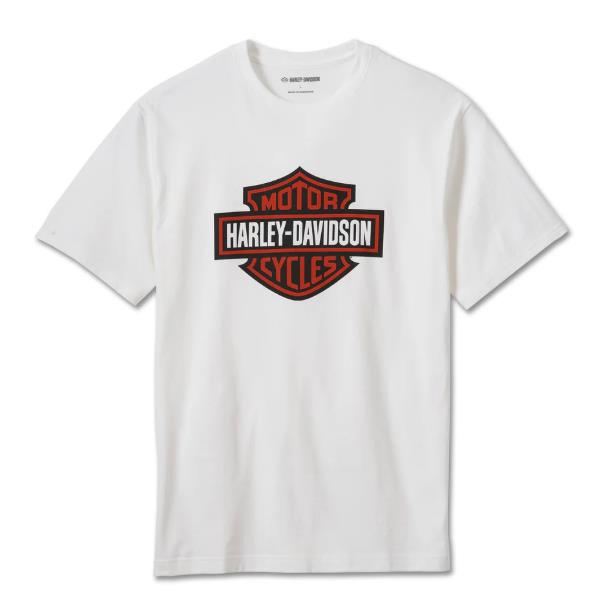 New Harley-Davidson® Authentic Men's Bar & Shield Logo Short Sleeve Tee - White