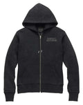 New Harley-Davidson® Authentic Women's Special Skull Zip Front Hoodie - Black