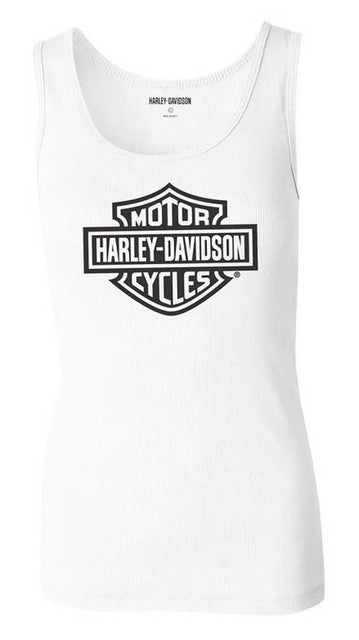 New Harley-Davidson® Authentic Women's Ultra Classic B&S Sleeveless Tank Top - White