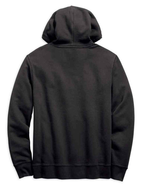 New Harley-Davidson® Authentic Men's Felt Patch Slim Fit Pullover Hoodie, Gray