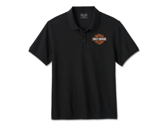 New Harley-Davidson® Authentic Men's Bar &amp; Shield Polo Shirt - Harley Black