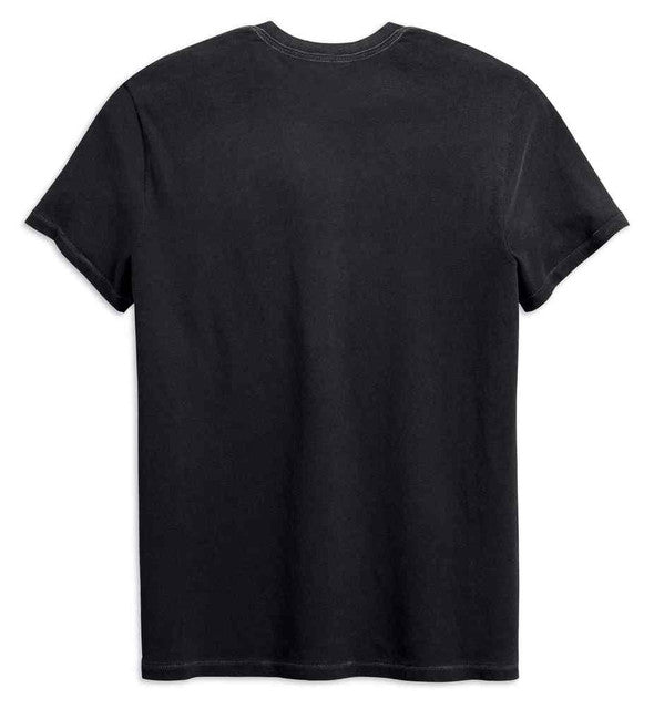 New Harley-Davidson® Authentic Men's Crackle Logo Slim Fit Short Sleeve Tee, Gray